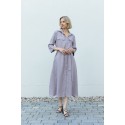 Lininė suknelė su skeltukais Zarita, kakavos spalvos