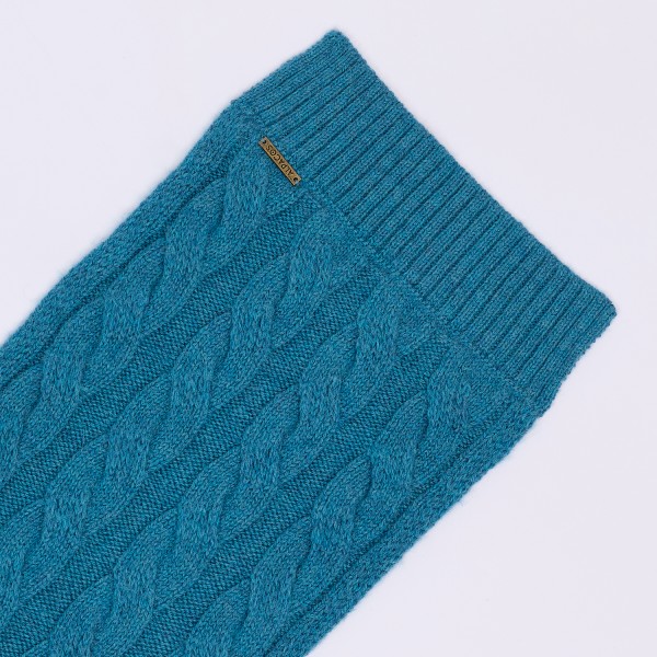 Pynių rašto šalikas Ruben, turkio spalvos