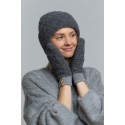„Boucle“ audinio kepurė, pilkos spalvos