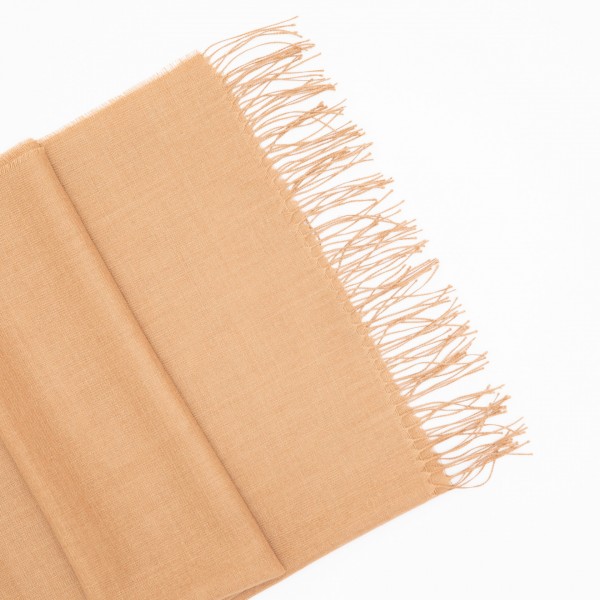 Smėlio spalvos alpakos - šilko šalikas