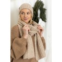 Stambaus mezgimo šalikas Tello, smėlio spalvos