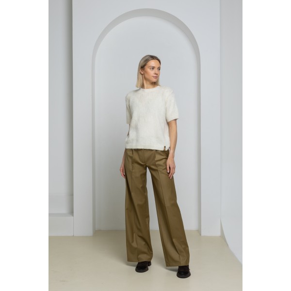 Plačios kelnės Pilar, garstyčių spalvos