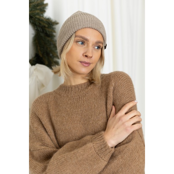 Kepurė Rosario, pilkšvai-rudos spalvos