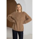 Ilgo plauko megztinis Clotilde, karamelės spalvos