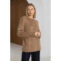 Ilgo plauko megztinis Clotilde, karamelės spalvos