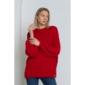 Megztinis pūstomis rankovėmis Stella, raudonos spalvos