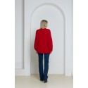 Megztinis pūstomis rankovėmis Stella, raudonos spalvos