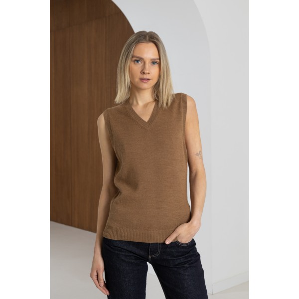 Universalus dizaino liemenė Jahaira, kupranugario spalvos