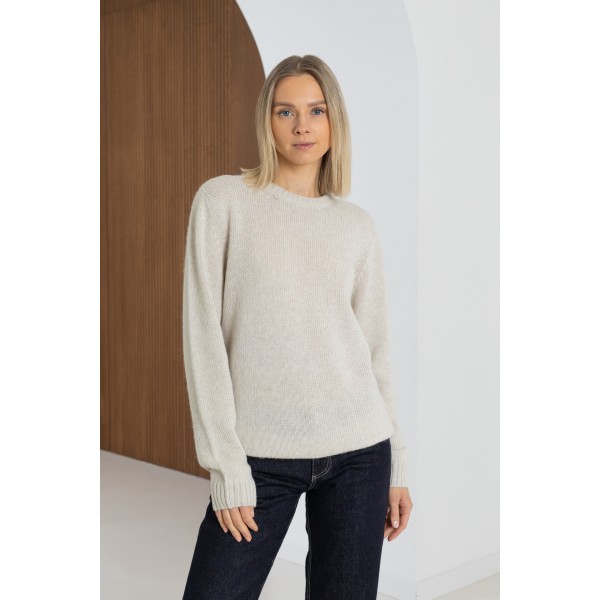 Universalus dizaino megztinis Rios, vanilės spalvos