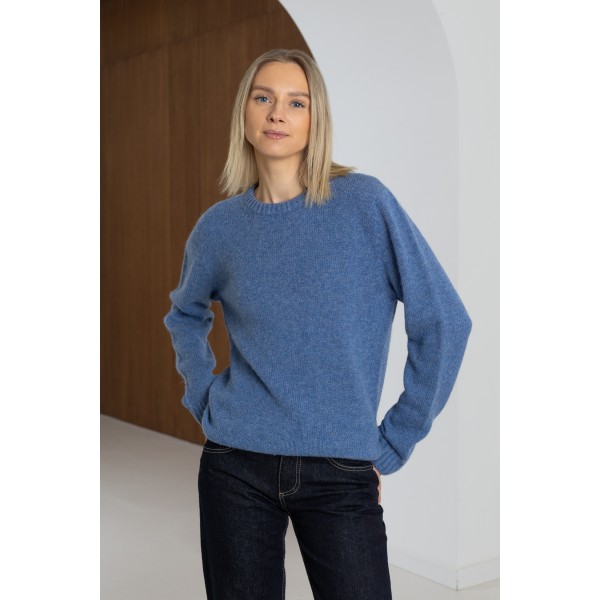 Universalus dizaino megztinis Rios, žydros spalvos