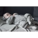 Minkšto audinio šviesiai pilkas romperis-kombinezonas kūdikiui