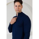 Megztinis su užtrauktuku Ricardo, mėlynos spalvos
