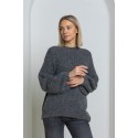 Megztinis pūstomis rankovėmis Stella, grafito spalvos