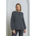 Megztinis pūstomis rankovėmis Stella, grafito spalvos