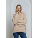 Megztinis pūstomis rankovėmis Stella, smėlio spalvos