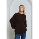 Megztinis pūstomis rankovėmis Stella, šokolado spalvos