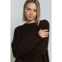 Megztinis pūstomis rankovėmis Stella, šokolado spalvos